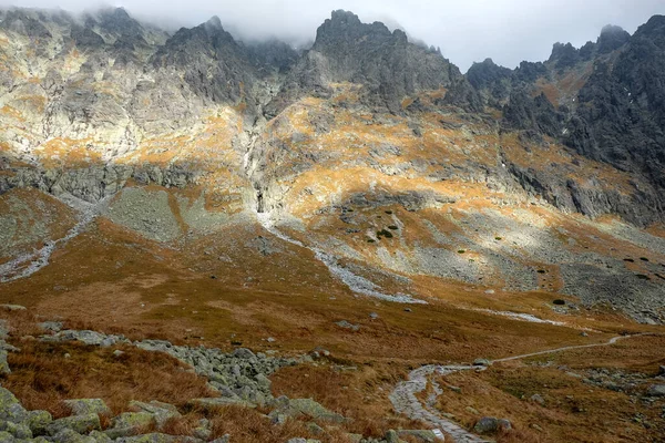Wielka Zimna Dolina Tatrach Wysokich Słowacja Wielka Zimna Dolina Długa — Zdjęcie stockowe