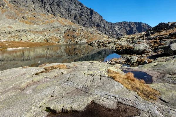 Danau Pegunungan Kolam Lembah Lima Danau Spis Dikelilingi Oleh Puncak — Stok Foto