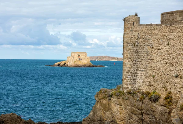 Pohled Fort Petit Být Malo Brittany Francie — Stock fotografie