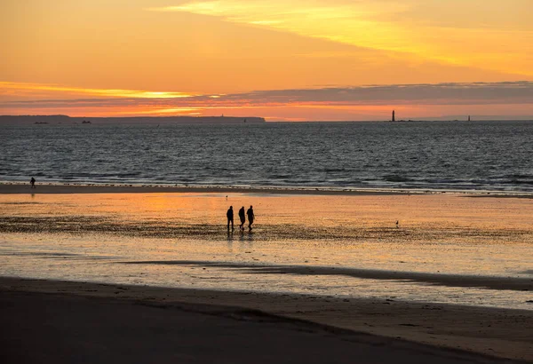 Malo Francia Septiembre 2018 Paseo Romántico Personas Antes Del Atardecer — Foto de Stock