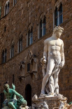 Bartolomeo Ammannati 'nin Neptün Çeşmesi, Piazza della Signoria, Floransa, İtalya