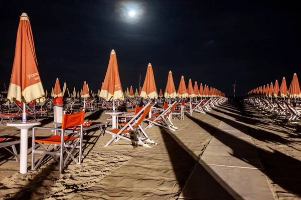 Lido Camaiore Italia Septiembre 2011 Una Playa Desierta Lido Camaiore —  Fotos de Stock