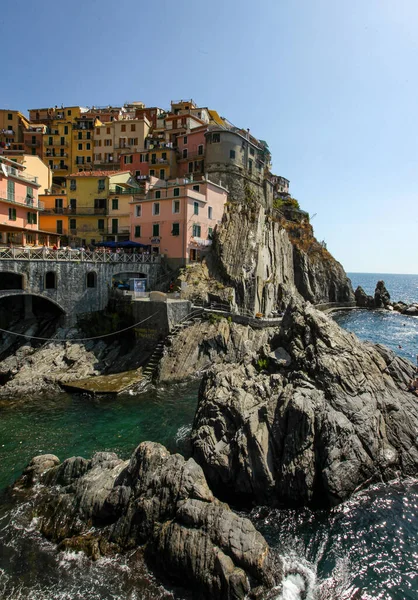 Манарола Італія Вересня 2011 Манарола Одне Міст Cinque Terre Італії — стокове фото