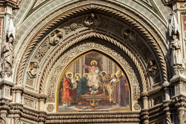 Fassade Der Kathedrale Santa Maria Del Fiore Florenz Italien — Stockfoto