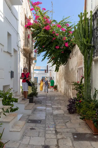 Polignano Mare Itálie Září 2019 Okouzlující Romantické Historické Město Polignano — Stock fotografie