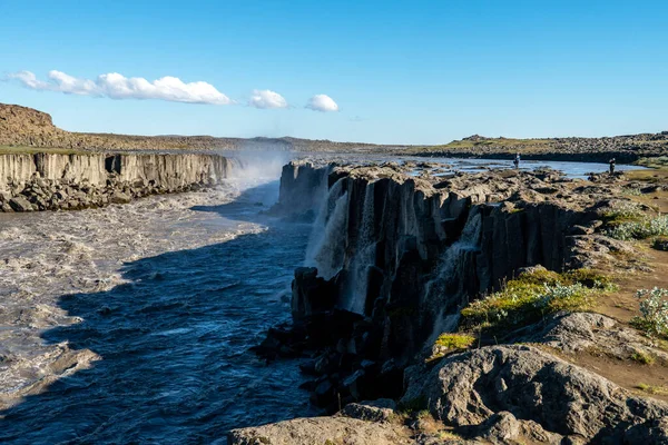 叛变是冰岛最强大的瀑布 它座落在Jokulsargljufur国家公园 冰岛东北部的Jokulsa Fjollum河畔 — 图库照片