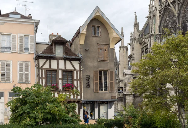 Troyes França Agosto 2018 Vista Cidade Velha Troyes Capital Departamento — Fotografia de Stock