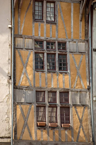 Starověké Zpola Roubené Budovy Troyes Aube Champagne Ardenne Francie — Stock fotografie