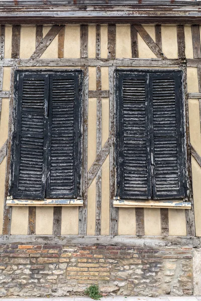 Ancient Half Timbered Buildings Troyes Aube Champagne Ardenne France — Stock Photo, Image