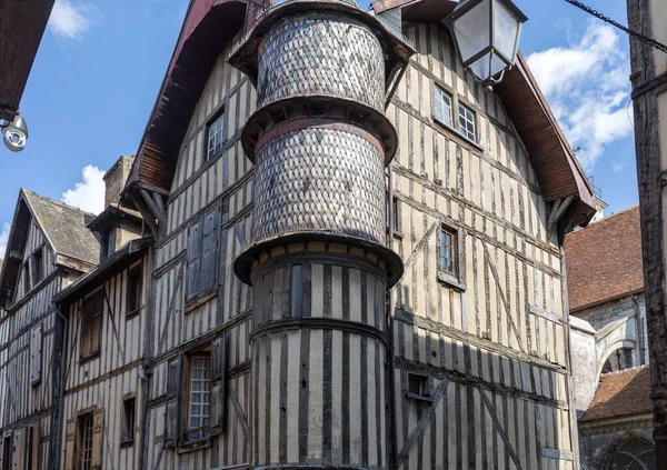 Troyes Francia Agosto 2018 Antichi Edifici Graticcio Troyes Aube Champagne — Foto Stock