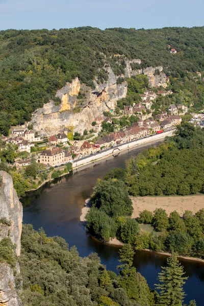 Roque Gageac Manzaralı Köy Dordogne Nehri Fransa — Stok fotoğraf