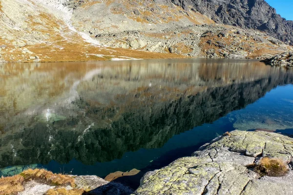Étang Dans Vallée Cinq Lacs Spis Entourés Sommets Rocheux Hautes — Photo