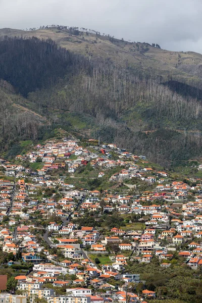 Tipica Architettura Terrazza Sui Ripidi Pendii Funchal Sull Isola Madeira — Foto Stock