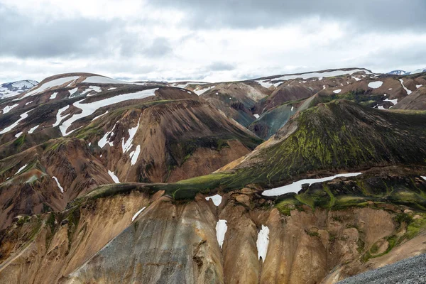 화산섬 Landmannalaugar 화산이 Fjallabak 구역에 있습니다 아이슬란드 — 스톡 사진