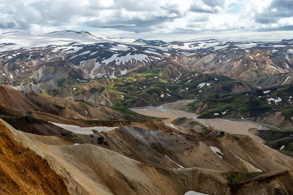 Ηφαίστεια Βουνά Landmannalaugar Fjallabak Nature Reserve Ισλανδία — Φωτογραφία Αρχείου