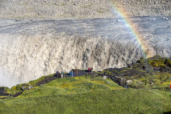 Dettifoss Island Juli 2017 Dettifoss Islands Mäktigaste Vattenfall Det Ligger — Stockfoto