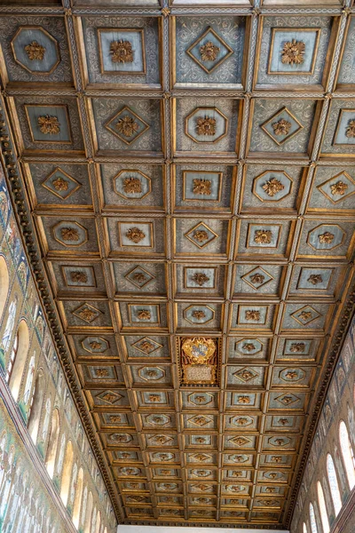 Ravenna Italia Settembre 2019 Soffitto Nella Basilica Sant Apollinare Nuovo — Foto Stock