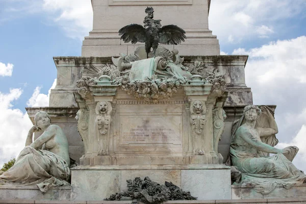 Esplanade Des Quinconces Fontana Del Monumento Aux Girondins Bordeaux Francia — Foto Stock