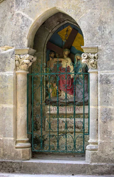 Rocamadour França Setembro 2018 Statinon Jesus Encontra Sua Mãe Maria — Fotografia de Stock