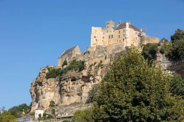 Beynac Cazenac France September 2018 Medieval Chateau Beynac Rising Limestone — Stock Photo, Image
