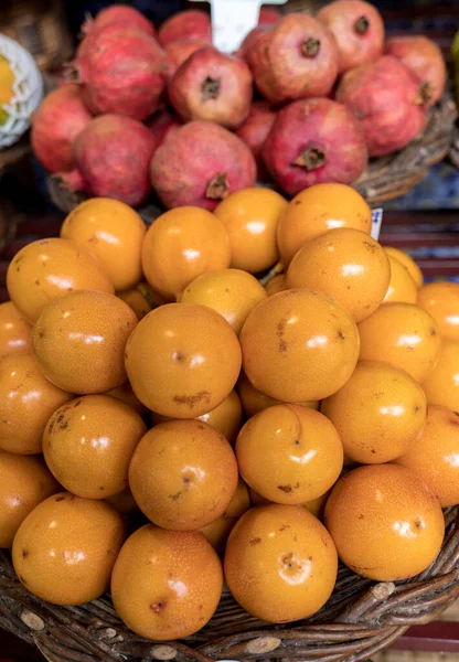 Verse Exotische Vruchten Mercado Dos Lavradores Funchal Madeira Portugal — Stockfoto