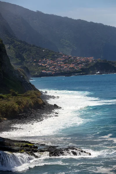 View Northern Coastline Madeira Portugal Sao Vicente Area — Stock Photo, Image