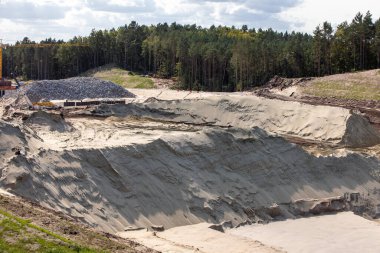 Vistula Spit, Polonya - 11 Eylül 2010: Polonya 'da resmi adı Nowy Swiat kanalı olan Vistula Spit kanalının yapımı