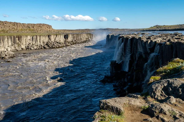 Dettifoss Most Powerful Waterfall Iceland Located Jokulsargljufur National Park Northeasten — Stock Photo, Image