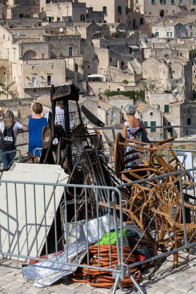 Matera Italien September 2019 Bond Szenografie Elemente Für Explosions Und — Stockfoto