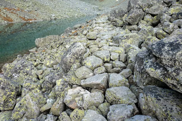 Pond Valley Five Spis Lakes Surrounded Rocky Summits High Tatra — Stock Photo, Image