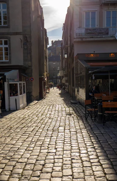 Saint Malo Frankrijk September 2018 Smalle Straat Malo Bretagne Frankrijk — Stockfoto