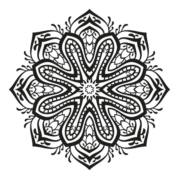 Mandala Décoratif Rond Pour Livre Colorier Imprimé Sur Shirt Textile — Image vectorielle