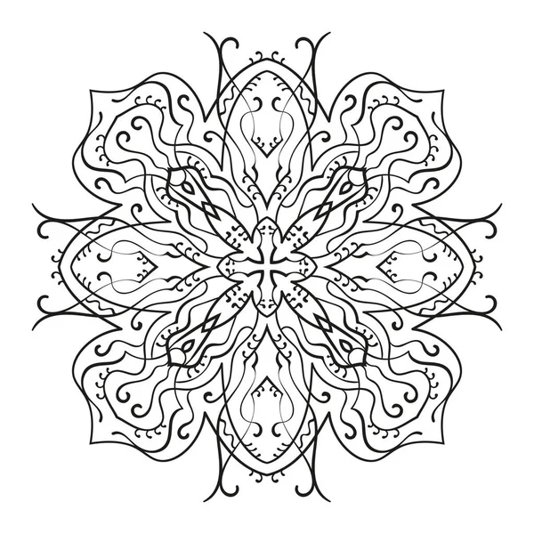 Rhombus Decoratieve Mandala Met Kruis Het Midden Isolated Design Element — Stockvector