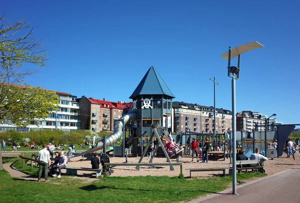 Helsingborg Suécia Maio 2018 Parque Infantil Sobre Tema Pirata Com — Fotografia de Stock