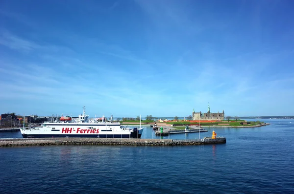 Helsingor Dánsko Května 2018 Scandlines Trajekt Trajekty Plující Přístavu Helsingor — Stock fotografie