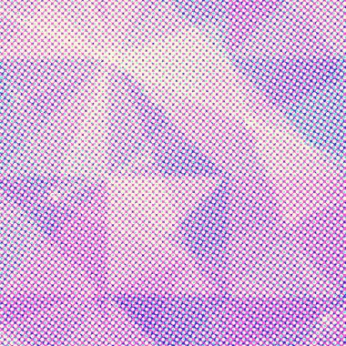 Yarım ton noktalarından oluşan vektör üçgeni şekli, soyut geometrik çokgen arkaplan