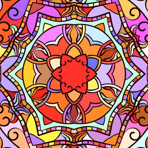 Fondo Multicolor Decorativo Abstracto Vector Textura Ornamental Redonda — Vector de stock