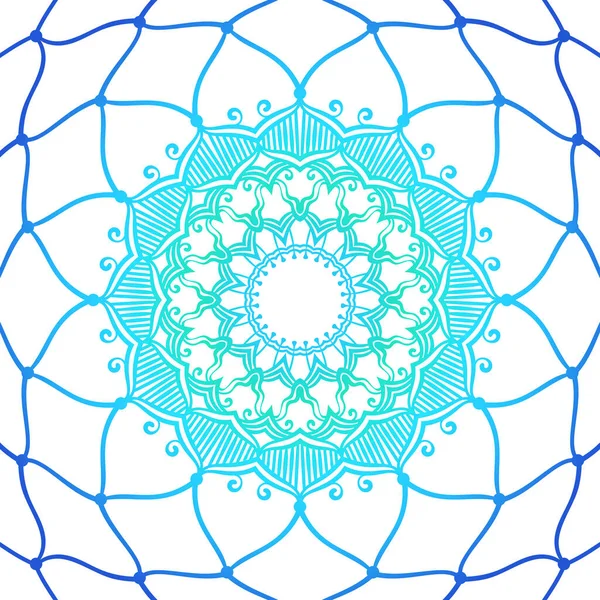 Mandala Disegnato Mano Sogno Gradiente Gradiente Sfondo Multicolore Vettore Texture — Vettoriale Stock
