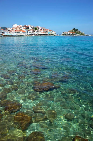 Kokkari Samos Adası Yunanistan Mayıs 2018 Kökkari Balıkçı Köyünün Liman — Stok fotoğraf