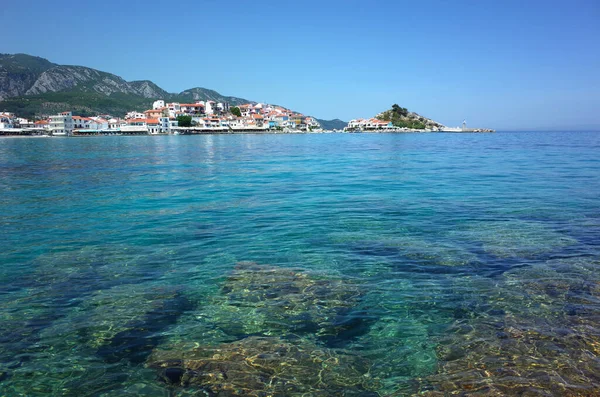 Kokkari Samos Adası Yunanistan Mayıs 2018 Kökkari Balıkçı Köyünün Kıyı — Stok fotoğraf