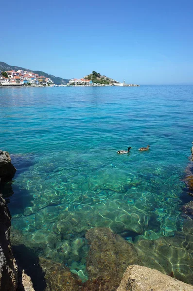 Kokkari Samos Adası Yunanistan Mayıs 2018 Ege Denizi Nin Berrak — Stok fotoğraf
