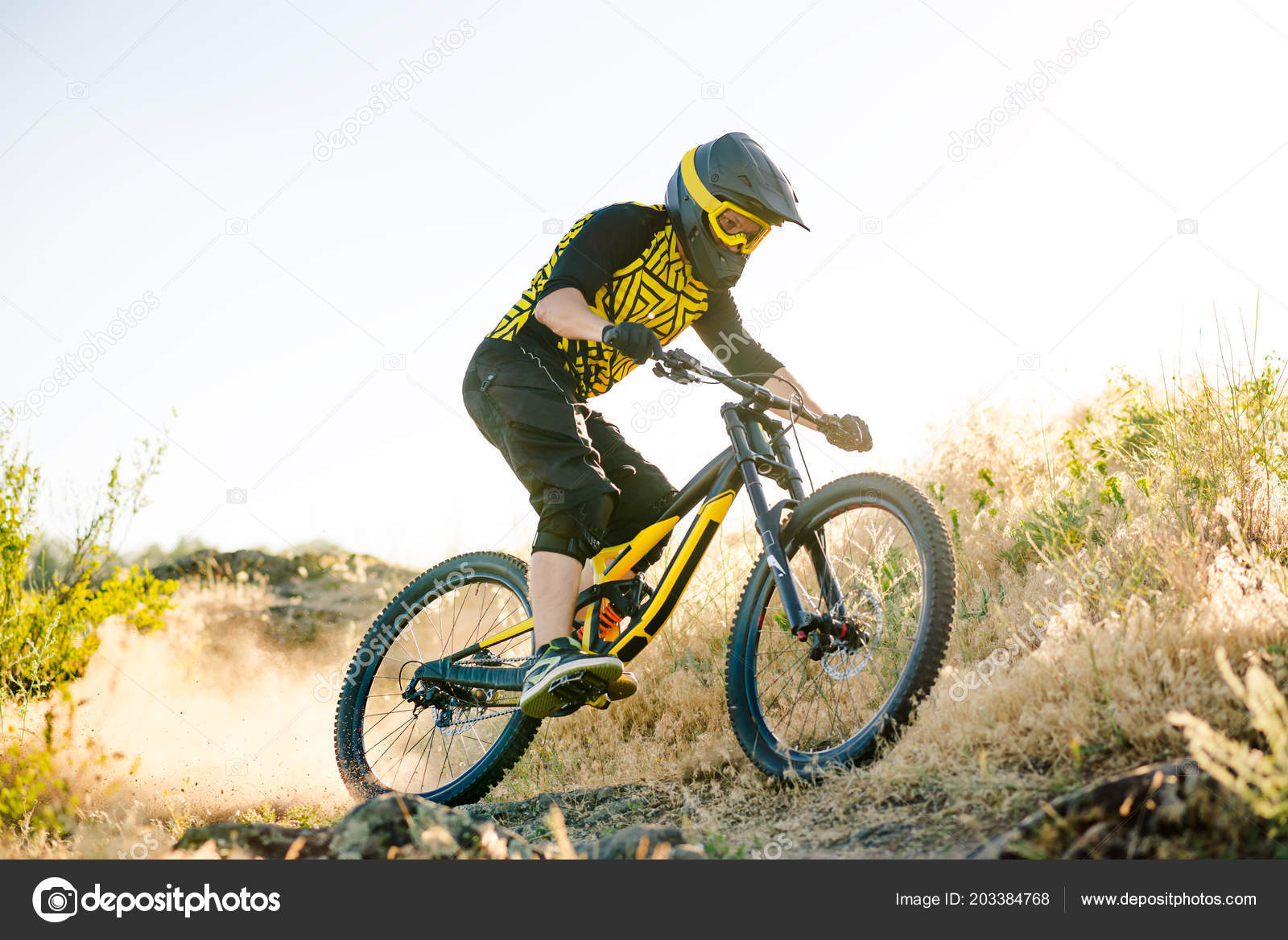 riding downhill