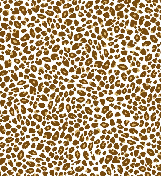 Hand Drawn Animal Print Background Brown Leopard Spots White Stock Photo