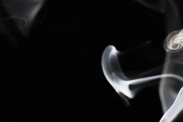 Humo Abstracto Sobre Fondo Negro —  Fotos de Stock