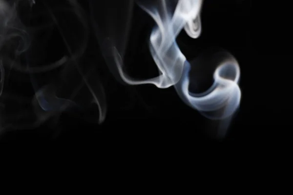 Humo Abstracto Sobre Fondo Negro —  Fotos de Stock