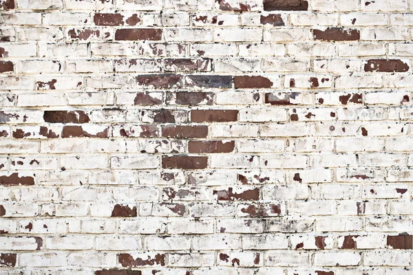 Beyaz ve kırmızı tuğla arka plan ile eski tuğla duvar. — Stok fotoğraf