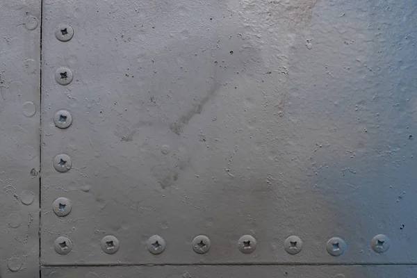 Oude Aluminium Achtergrond Detail Van Een Militaire Vliegtuigen Oppervlakte Corrosie Rechtenvrije Stockafbeeldingen