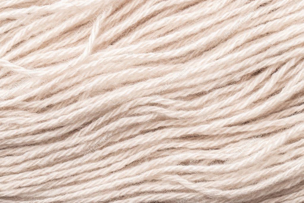Close up of White Woolen Clew