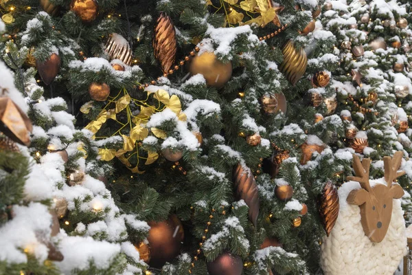 Primer Plano Del Fondo Del Árbol Navidad — Foto de Stock