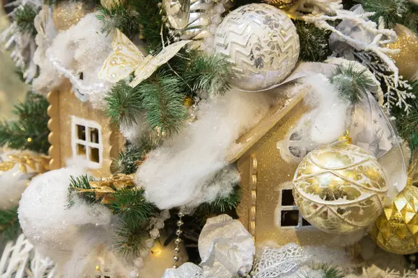 Primer Plano Del Fondo Del Árbol Navidad — Foto de Stock